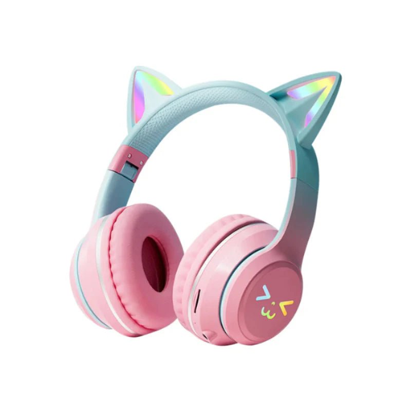Cat Ear Wireless Headphones – Bluetooth, Foldable, Pink - CasaNova