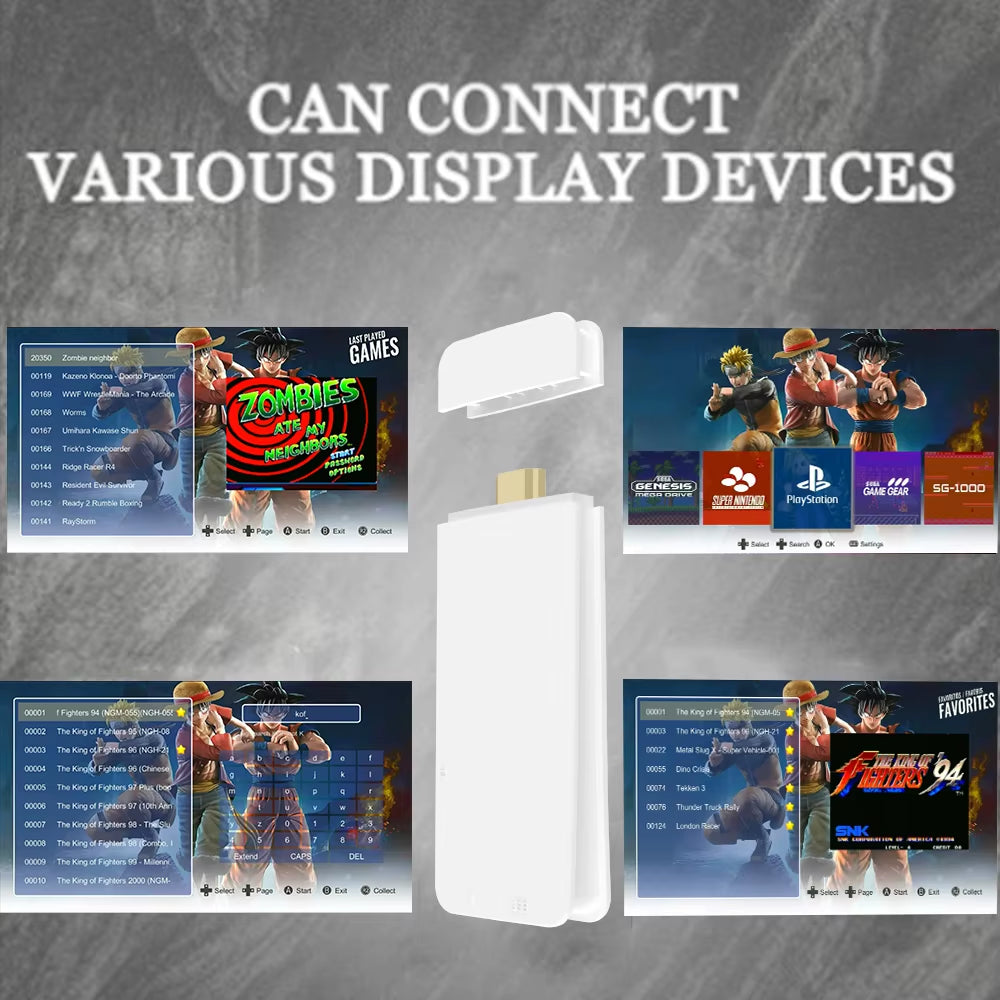 New 4K TV Game Stick M15 Ultra 64G 128G Handheld Game Player 2.4G Dual Wireless Controller 50000+ Games Family Game Player