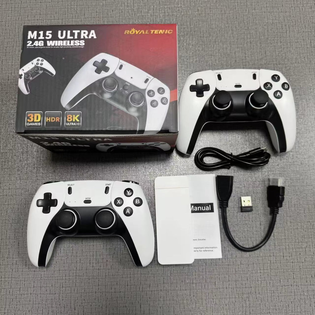 Game Stick M15 Ultra 4K – 40,000+ Games, 2 Wireless Controllers, 64G/128G - CasaNova