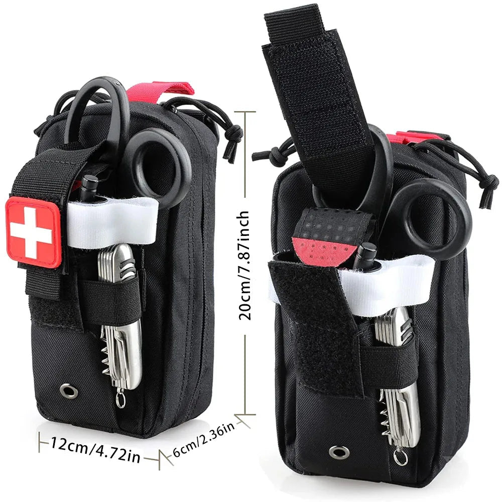 Tactical First Aid Kit Pouch – EDC Survival Bag for Car, Camping & Outdoor - CasaNova