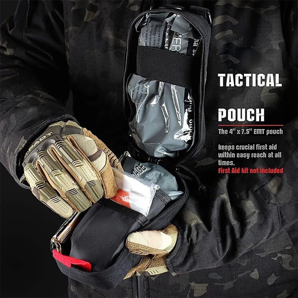 Tactical First Aid Kit Pouch – EDC Survival Bag for Car, Camping & Outdoor - CasaNova