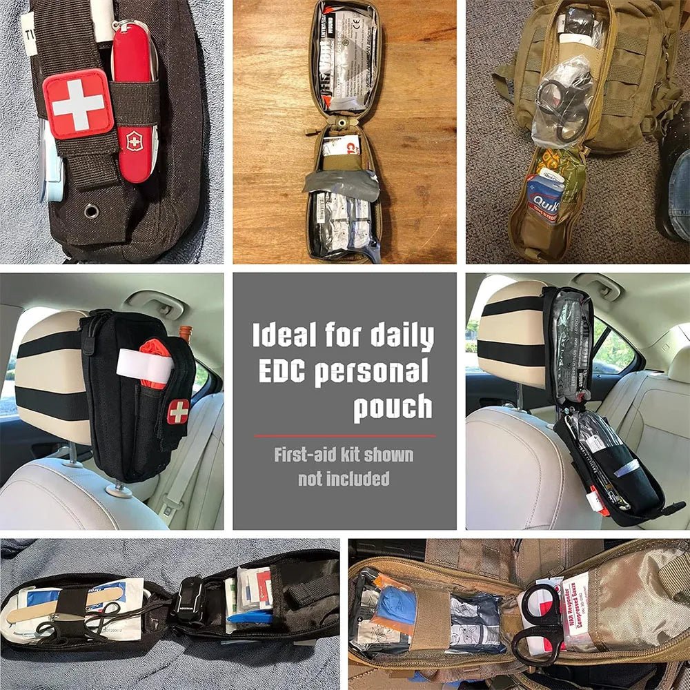 Tactical First Aid Kit Pouch – EDC Survival Bag for Car, Camping & Outdoor - CasaNova